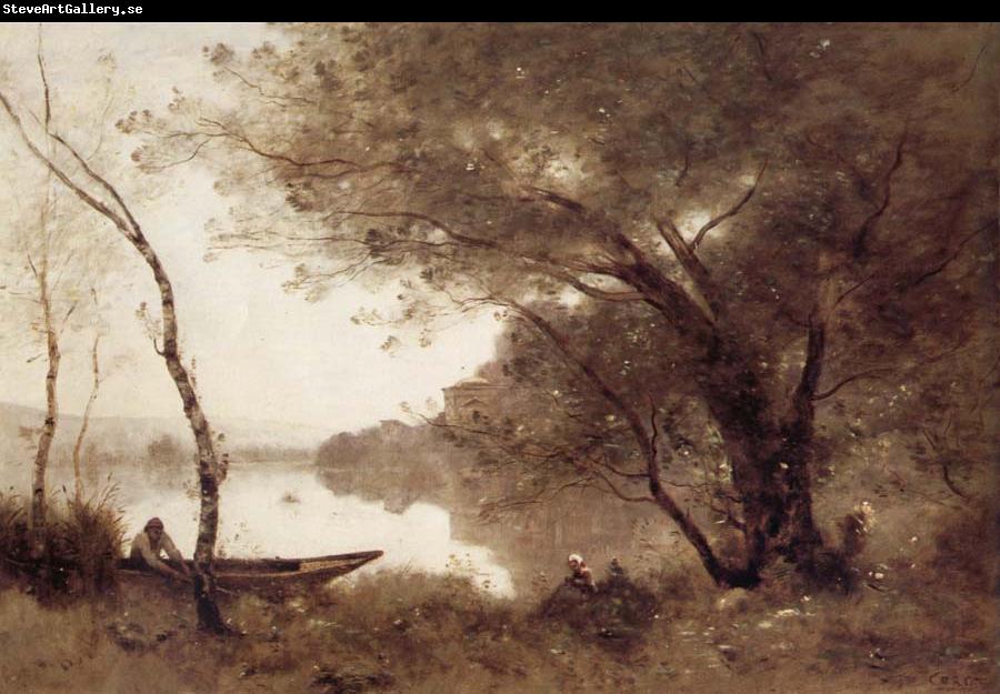 Corot Camille Le Batelier de Mortefontaine